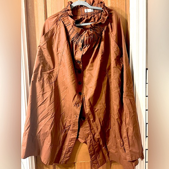 Everlane Terracotta Button-Up Cape - Picture 3 of 7